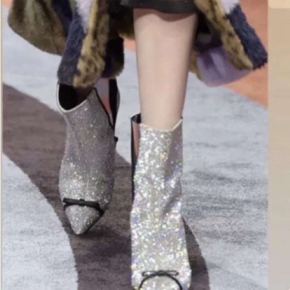 Marco de Vincenzo Crystal Embellished Ankle Boots